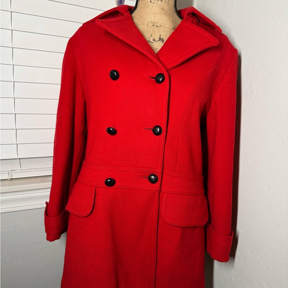 Vintage 50s-70s red pea coat